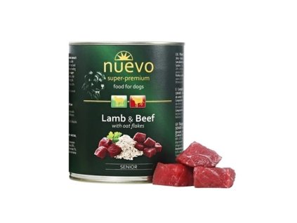 NUEVO dog Senior Lamb & Oat Flakes bal. 6 x 400 g konzerva