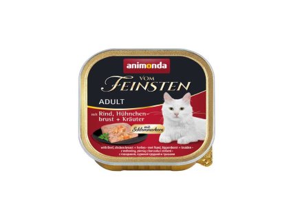 animonda vom feinsten adult gurman hovadzie a kuracie prsia s bylinkami 100g