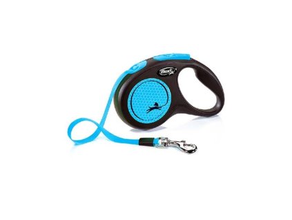 Vodítko Flexi New Neon páska S 5 m modré (do 15 kg)