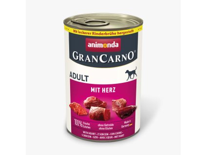 animonda grancarno original adult bravcove so srdieckami 400g