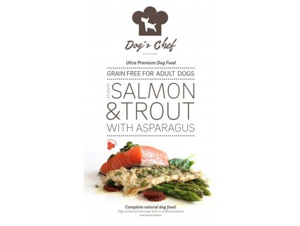 DOG'S CHEF Atlantic Salmon and Trout with Asparagus 6kg - pre dospelých psov