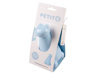 EBI PETIT GIGI Multifunkčná hračka s otvormi na pochúťky pre šteňatá a dospelých psov malých plemien 15x9x9cm modrá