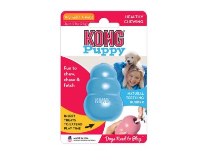 KONG Puppy gumená hračka pre šteňatá XS 5,7x3,6x3,6cm mix farieb
