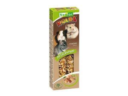 NESTOR Tyčinka pre hlodavce a zajace s orechmi 2ks 115g