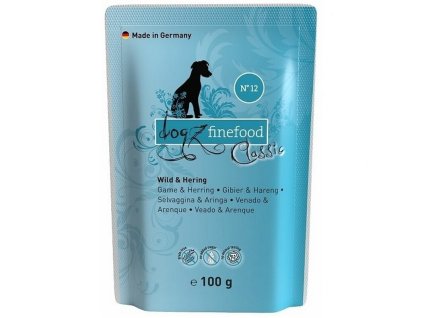 Dogz finefood no.12 kapsička pre psov zverina a sleď 100g
