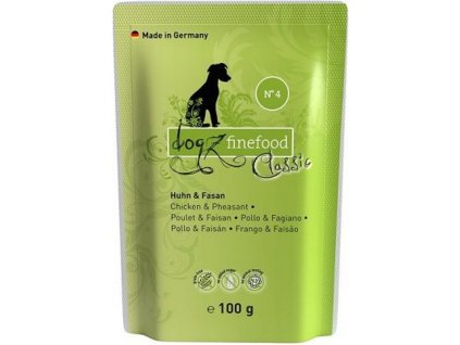 Dogz finefood no.4 kapsicka pre psov kura a bazant 100g 4260101763440 1