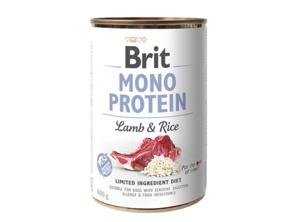brit dog konzerva mono protein lamb brown rice 400 g