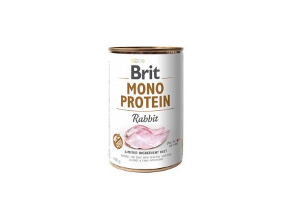 brit mono protein rabbit kralik konzerva pre psy 400g