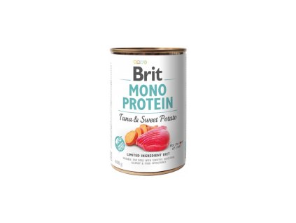 brit mono protein tuna sweet potato tuniak sladky zemiak konzerva pre psy 400g