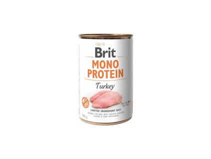 brit mono protein turkey morka konzerva pre psy 400g