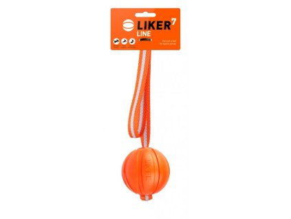 Liker loptička na šnúrke Line 7cm oranžová