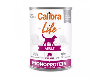 calibra dog life monoprotein boar and cranberries konzerva pre psov 400 g 8594062080169