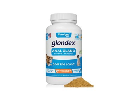 Glandex prášok s lososovou príchuťou pre psov a mačky 70 g