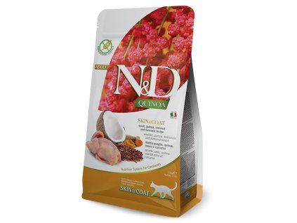 farmina n d grain free quinoa cat skin and coat quail 1500 g 8010276035837