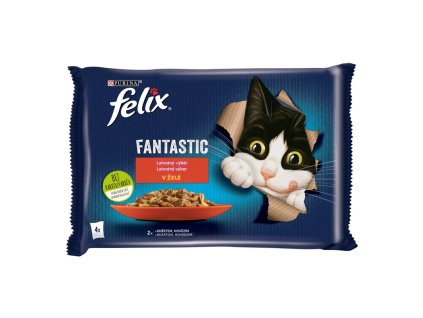 felix fantastic kapsicka pre macky hovadzie a kura 4 x 85 g 7613039778074