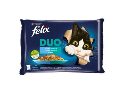 felix fantastic duo kapsicka pre macky rybaci vyber 4 x 85 g 7613039757796
