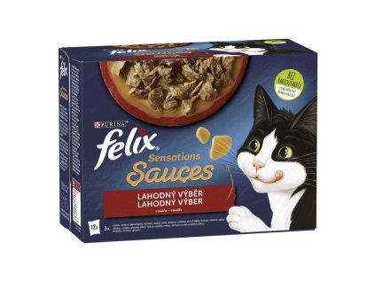Felix sensations sauces multipack lahodny vyber v omacke morka kacica jahna a hovadzie 12x85g 7613039777008
