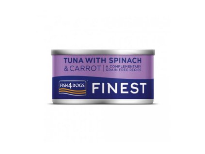fish4dogs konzerva pre psov tuniak spenat a mrkva 85g 5056008815431