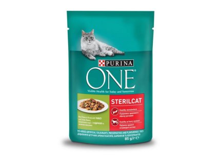 purina one sterilcat mini filetky s morkou a zelenymi fazulkami v stave 85 g 7613038273358