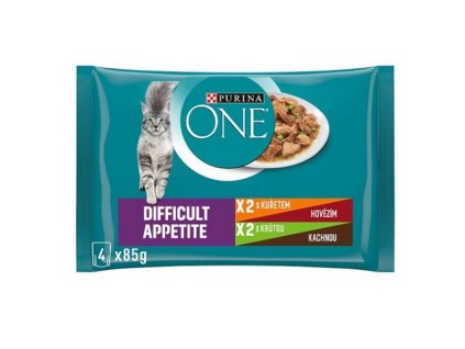 PURINA ONE Difficult appetite kura a morka 4x85g 7613287893512
