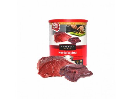 Topstein konzerva pre psov hovädzie a pečeň v plechu 800g