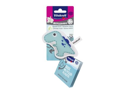 vitakraft recyklovana hracka pre macky s catnipom velkooky saurus 4008239589422