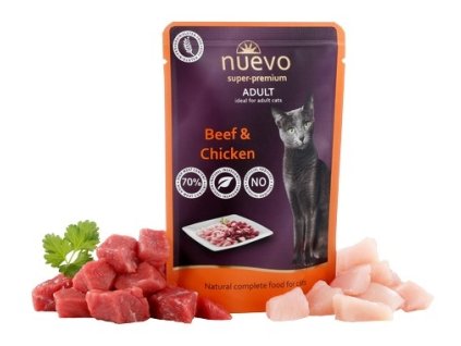 Nuevo Cat kaps. Adult Beef & Chicken 85g