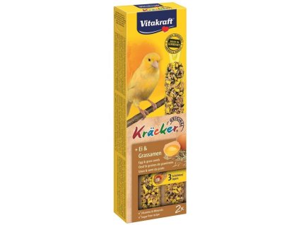 Vitakraft Kracker pre kanarikov trio mix vajce med figa 80g 4008239212290