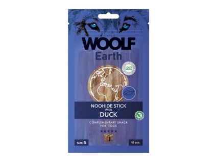 pamlsok woolf dog earth noohide s stick with duck 90g 10ks 8594178551393