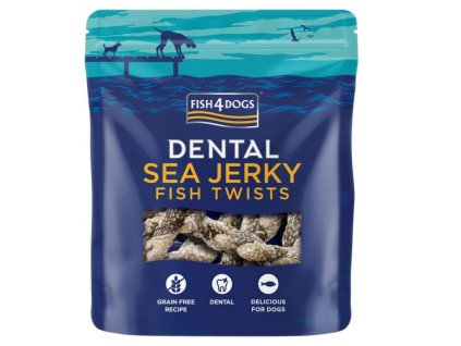 FISH4DOGS dentálne pamlsky pre psov morská ryba závitky 100g