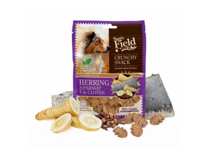 Sam´s Field crunchy cracker pre psov so sleďmi a klinčekmi 200g