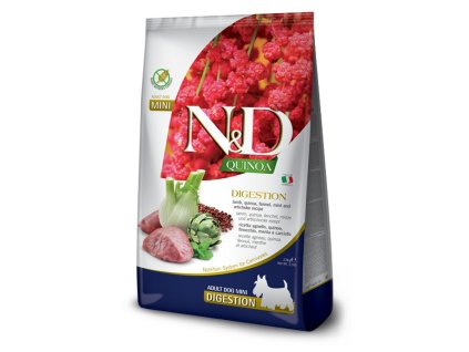 farmina n d quinoa grain free adult mini digestion lamb 2500 g 8010276040060