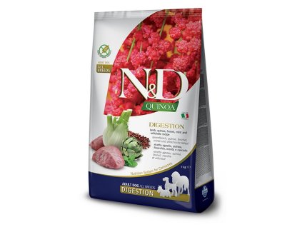 farmina n d quinoa grain free digestion adult all breeds lamb and fennel 7 kg 8010276035639