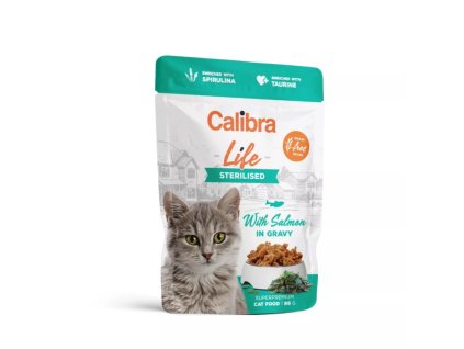 Calibra cat life sterilised salmon in gravy kapsicka 85g 8595706700894
