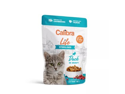 Calibra cat life sterilised duck in gravy kapsicka 85g 8595706700887