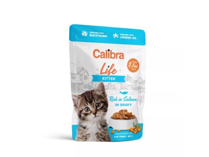 Calibra cat life kitten salmon in gravy kapsicka 85g 8595706700856