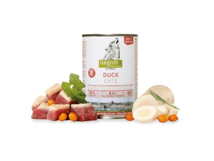 Isegrim dog adult duck with parsnip, sea buckthorn & wild herbs 800g