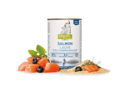 Isegrim dog adult salmon with millet blueberries wild herbs 800g 4250231540110