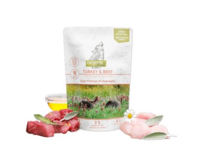 Isegrim dog junior roots turkey beef 410g kapsicka 4250231541070