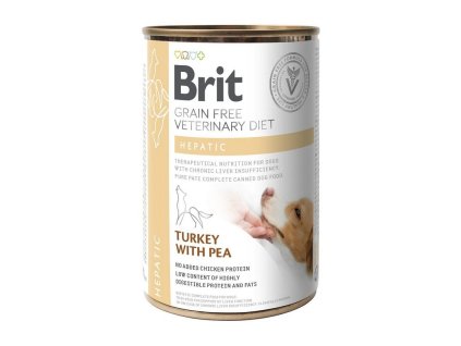 brit veterinary diets gf dog hepatic 400 g konzerva 8595602536030