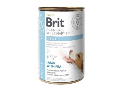 brit veterinary diets gf dog obesity 400 g konzerva 8595602536115