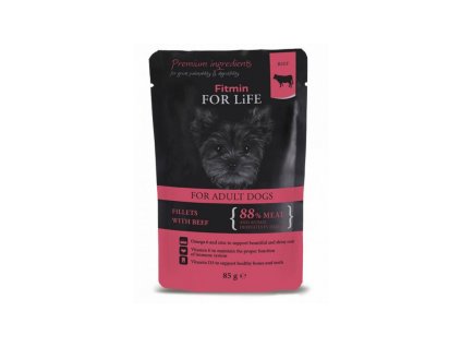 Fitmin Dog For Life kapsicka Adult Beef in Gravy 85g 8595237020737
