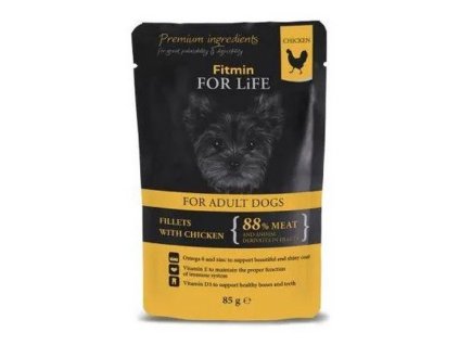 Fitmin Dog For Life kapsicka Adult Chicken with Ham in Jelly 85g 8595237020751
