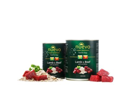 NUEVO dog Senior Lamb & Beef Menue konzerva - 400g
