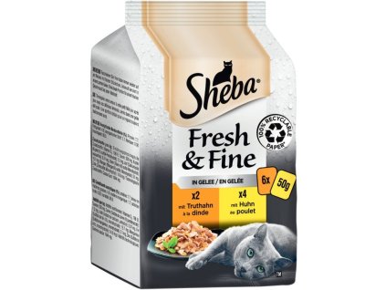 Sheba Fresh Fine kura a morka v stave 6x 50g 4770608260064