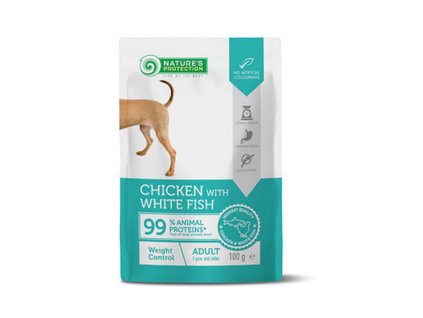 Natures P kapsicka dog adult weight control chicken with fish 100 g 4779051636617
