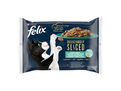 Felix Deliciously sliced lahodny vyber v zele losos treska tuniak a platesa 4 x 80 g 7613287749468