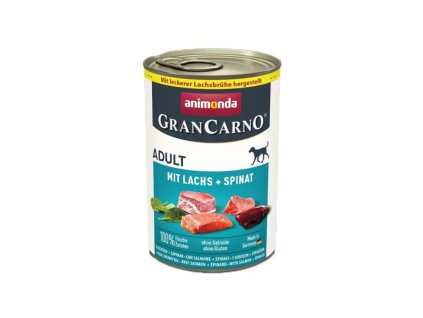 Animonda GRANCARNOU dog adult bravcove losos a spenat 400g konzerva 4017721824767