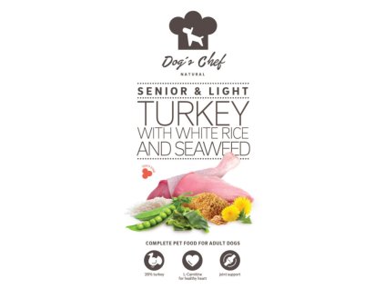 Dog’s Chef Turkey with white rice and seaweed SENIOR & LIGHT 500g