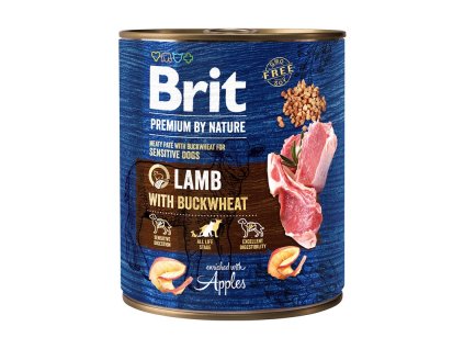 brit premium by nature lamb with buckwheat 800 g konzerva pre psov 8595602538027